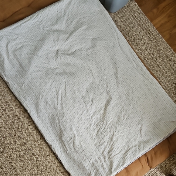 Zara Home Baby Blanket, Sherpa One Side, Cream Stripe Print - Picture 1 of 6